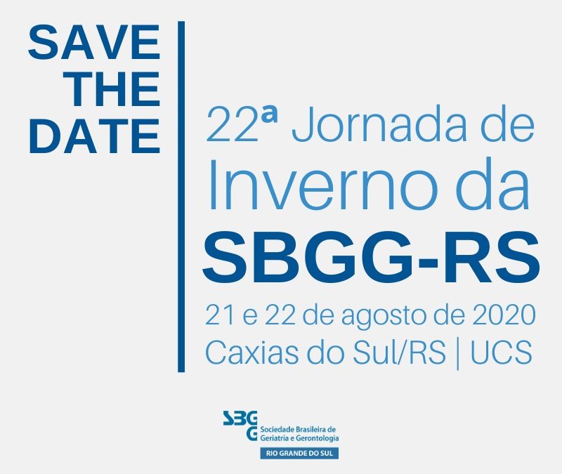 Agende-se: 22ª Jornada de Inverno da SBGG-RS